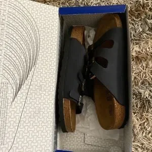 Birkenstock | Shoes | Navy Blue Birkenstocksnever Worn  display picture 2